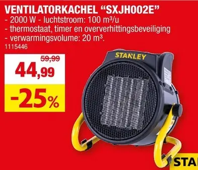Promotie: Ventilatorkachel "SXJH002E"