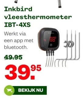 Aanbieding: Inkbird vleesthermometer IBT-4XS