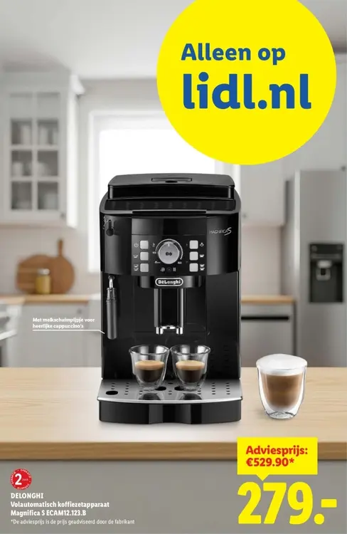 Aanbieding: DeLonghi volautomatisch koffiezetapparaat Magnifica S
