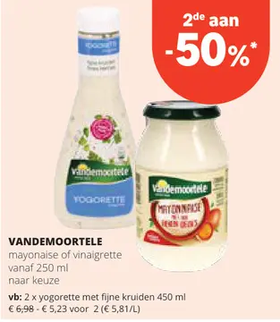 Aanbieding: VANDEMOORTELE mayonaise of vinaigrette