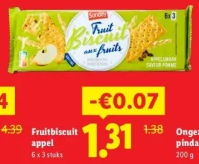Aanbieding: Fruitbiscuit appel