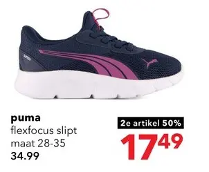 Aanbieding: Puma Flexfocus Sliptech meisjes sneaker blauw