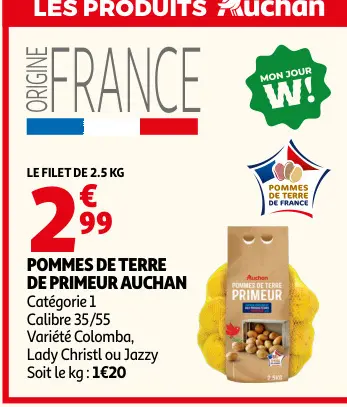 Offre: Pommes de terre de primeur
