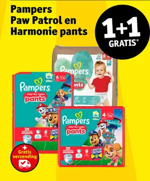 Aanbieding: Pampers Paw Patrol en Harmonie pants