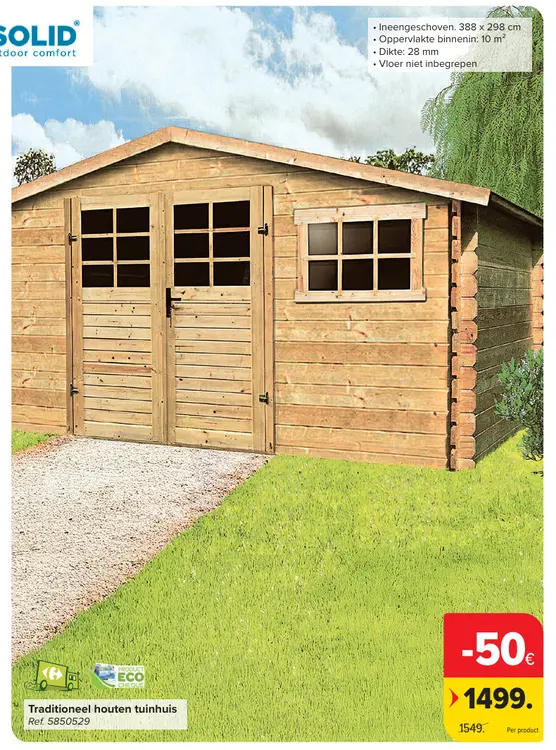 Promotie: Traditioneel houten tuinhuis