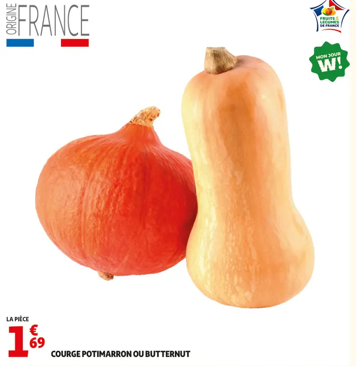 Promotie: Courge potimarron ou butternut