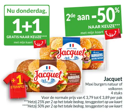 Promotie: Maxi burgers natuur of volkoren