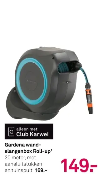 Aanbieding: Gardena wand-slangenbox Roll-up