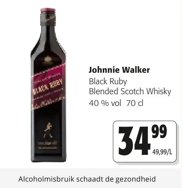 Promotie: Johnnie Walker Black Ruby Blended Scotch Whisky