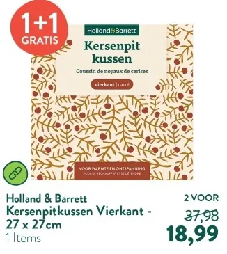 Aanbieding: Kersenpitkussen Vierkant