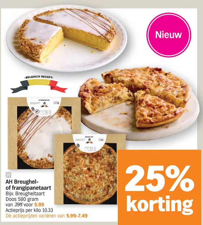 Promotie: AH Breughel- of frangipanetaart