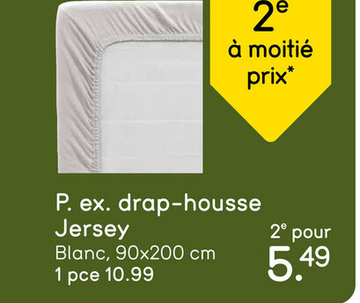 Offre: Drap-housse Jersey - gris clair - 90x200 cm