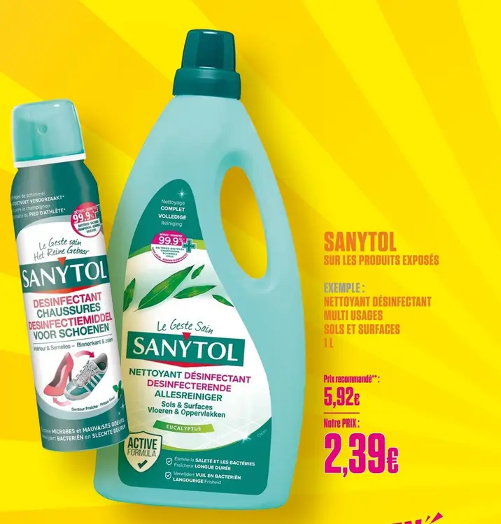 Offre: Sanytol sur les produits exposés