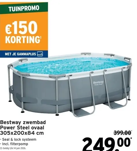 Promotie: Bestway zwembad Power Steel ovaal