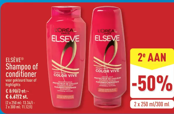 Promotie: Elsève Shampoo of conditioner