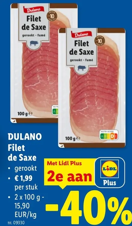 Promotie: Filet de Saxe