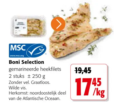 Promotie: Gemarineerde heekfilets