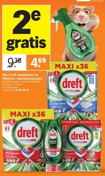 Aanbieding: Alle Dreft handafwas en Platinum vaatwascapsules