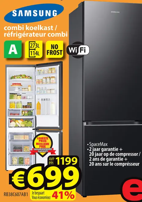 Offre: combi koelkast / réfrigérateur combi