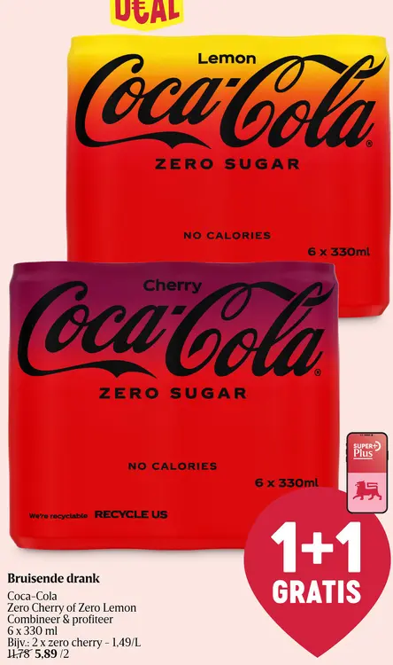 Promotie: Coca-Cola Zero Cherry of Zero Lemon