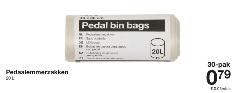 Promotie: Pedaalemmerzakken