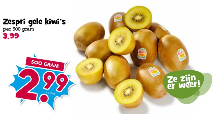 Aanbieding: gele kiwi's