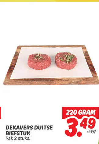 Dekavers duitse biefstuk