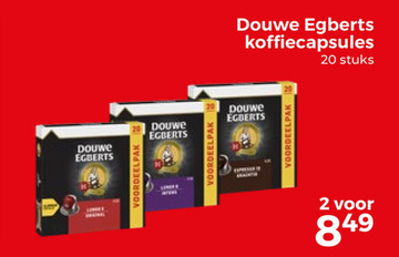 Aanbieding: Douwe Egberts koffiecapsules