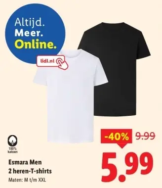 Aanbieding: 2 heren-T-shirts