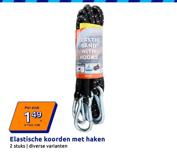 Promotie: Elastische koorden met haken