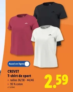 Offre: T-shirt de sport