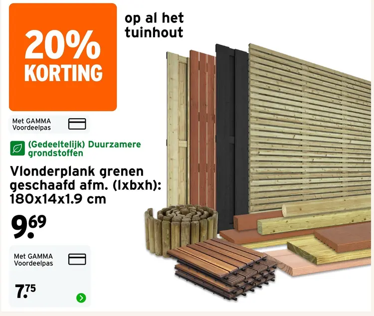 Aanbieding: Vlonderplank grenen geschaafd