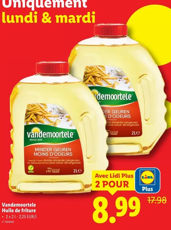 Offre: Huile de friture