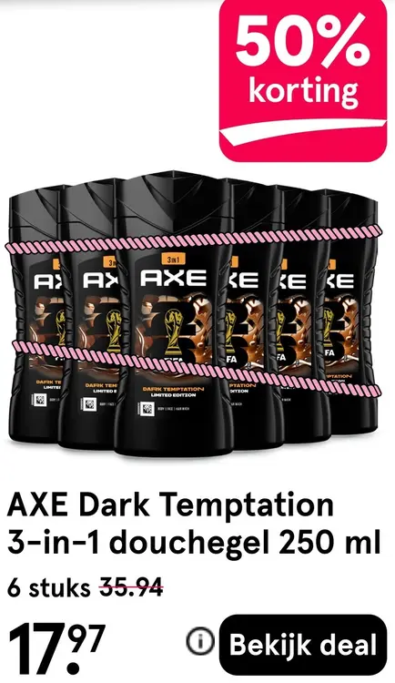 Aanbieding: Dark Temptation 3-in-1 douchegel 250 ml