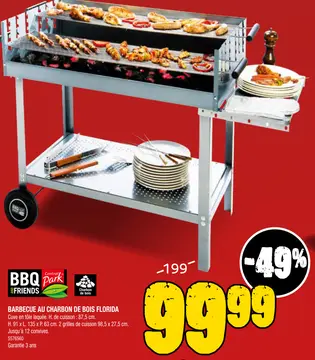 Offre: Barbecue au charbon de bois florida