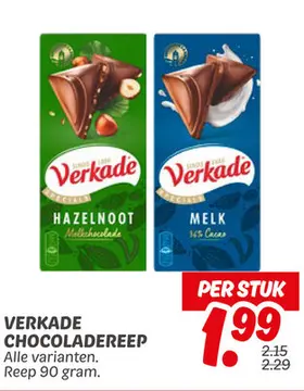 Aanbieding: Verkade chocoladereep