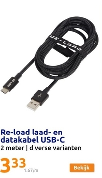 Aanbieding: Re-load laad- en datakabel USB-C