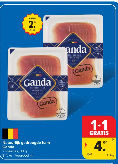 Promotie: Natuurlijk gedroogde ham