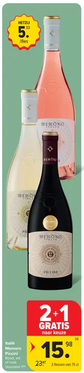 Promotie: Memoro Italia Piccini Wine