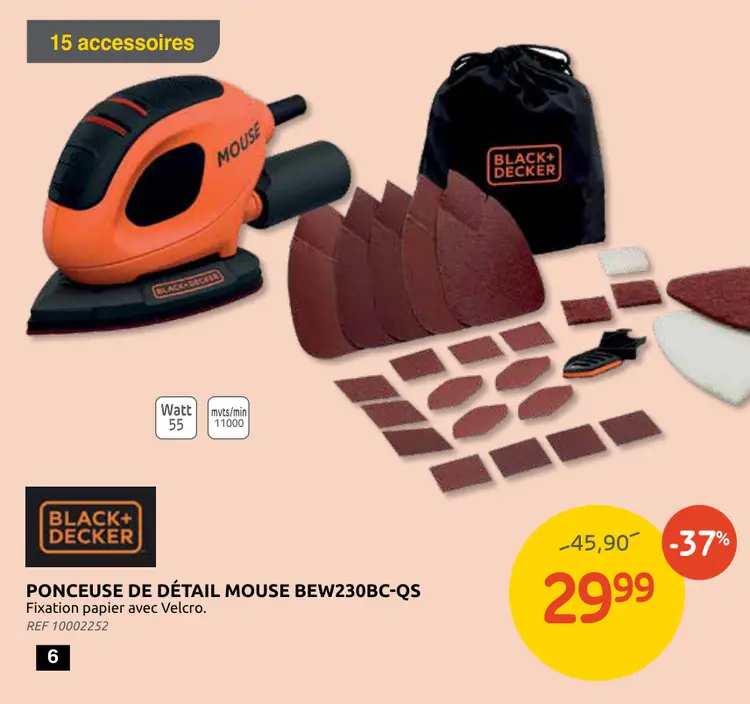 Offre: Ponceuse de détail mouse BEW230BC-QS