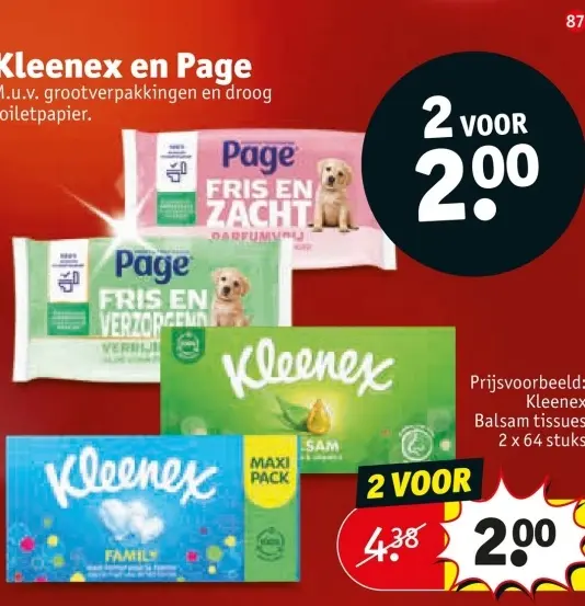 Aanbieding: Kleenex en Page