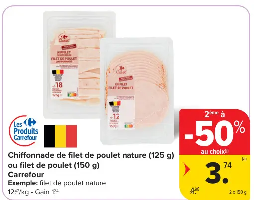 Offre: Chiffonnade de filet de poulet nature
