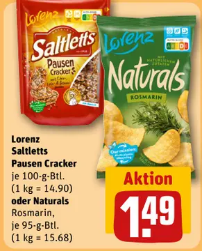 Aanbieding: Lorenz Saltletts Pausen Cracker oder Naturals