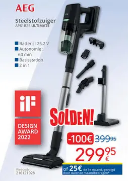 Aanbieding: AEG Steelstofzuiger AP81825 ULTIMATE