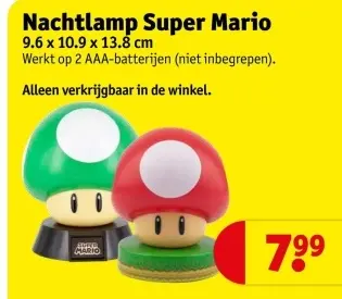 Promotie: Nachtlamp Super Mario