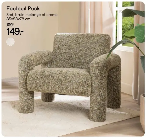 Aanbieding: Poef Rosaly en hocker Wenen