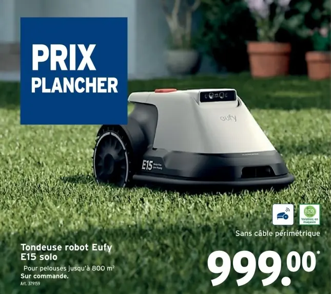 Offre: Tondeuse robot Eufy E15 solo