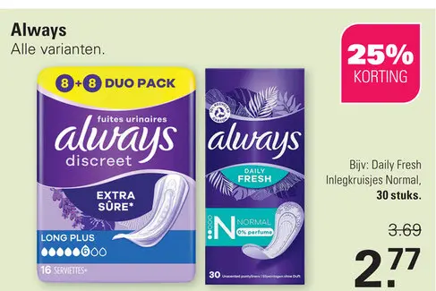 Aanbieding: Always