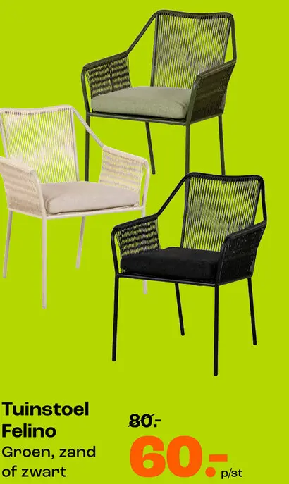 Aanbieding: Tuinstoel Felino