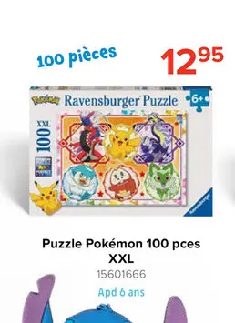 Offre: Puzzle Pokémon 100 pces XXL